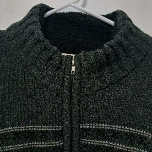Vintage Field & Stream Zip-Up Sweater Fleece Lined Jacket Embroidered XL Gray - Picture 8 of 16